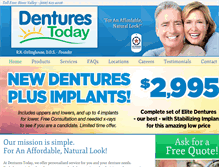 Tablet Screenshot of dentures-today.com